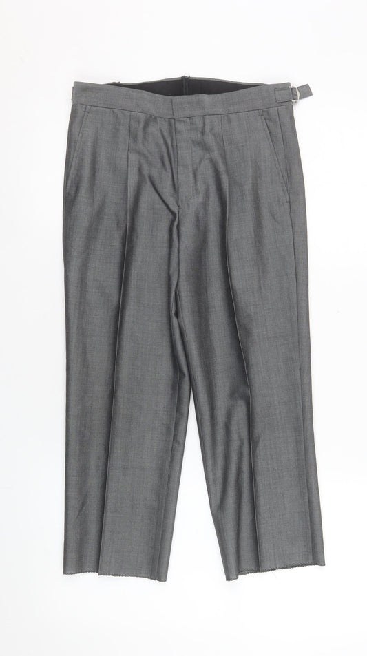 Boys UK Size 28R Torre Regular Fit Dress Pants Grey Trousers
