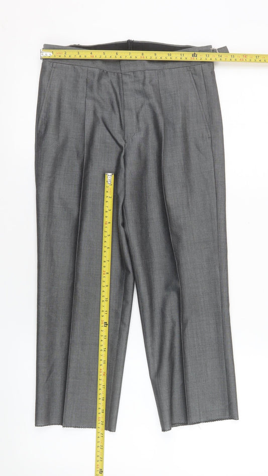 Boys UK Size 28R Torre Regular Fit Dress Pants Grey Trousers