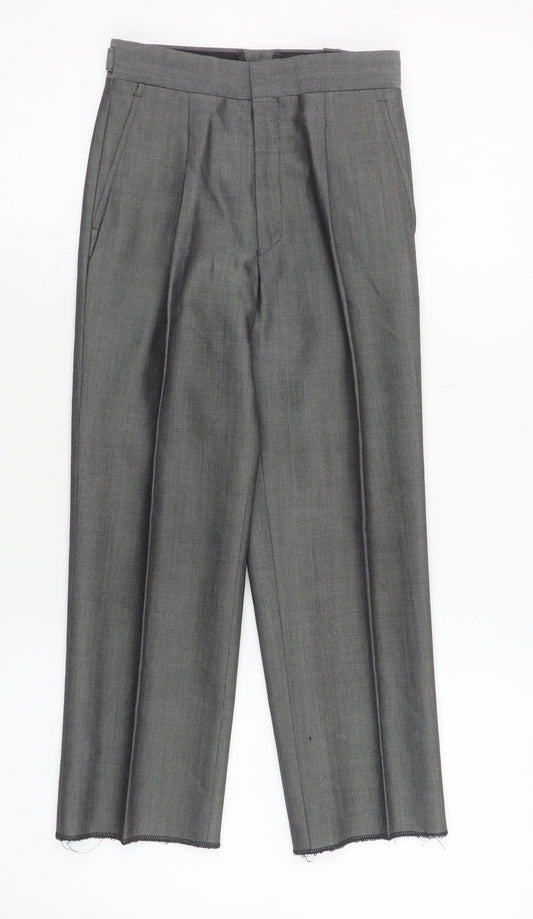 Boys UK Size 24 in Torre Regular Fit Dress Pants Grey Trousers