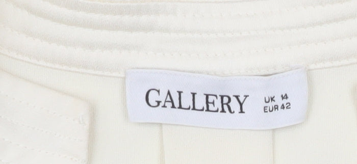 Womens UK Size 14 Gallery Ivory Tunic Blouse