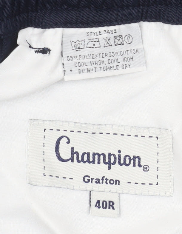 Mens UK Size 40R Champion Regular Fit Chino Blue Trousers