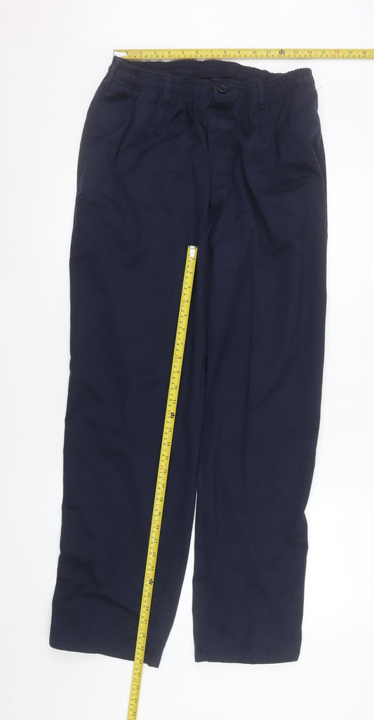 Mens UK Size 40R Champion Regular Fit Casual Workwear Travel Blue Trousers