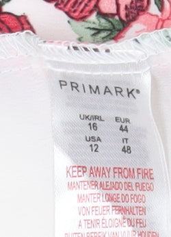 Womens UK Size 16 Primark Multicoloured Kimono Blouse