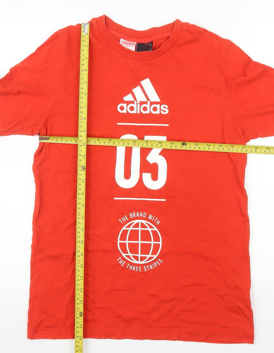 Mens UK Size XL adidas Red Gym & TrainingRunning & JoggingFootball T-Shirt