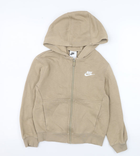 Girls UK Size 8-9 Years Nike Beige Basic Jacket