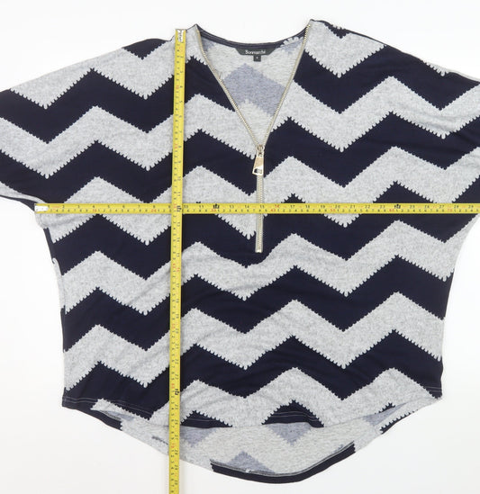 Womens UK Size XL Bonmarché Blue Jersey T-Shirt