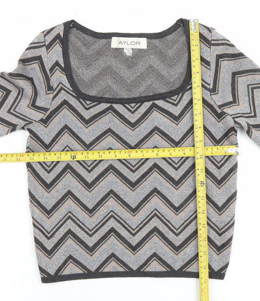 Womens UK Size M Taylor Grey Pullover Jumper