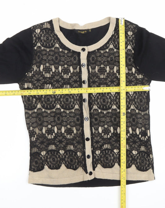 Womens UK Size S Grace & Mila Black Cardigan Jumper