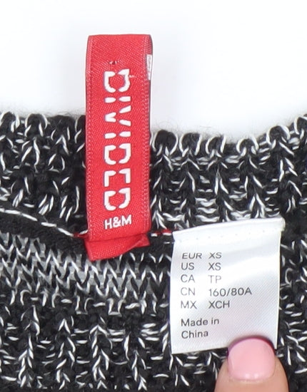 Womens UK Size XS H&M Black Pullover Jumper