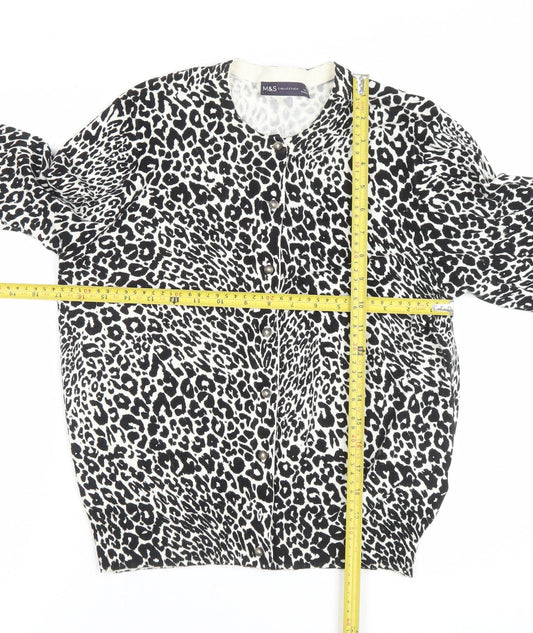 Womens UK Size 14 Marks and Spencer Black Cardigan Jumper