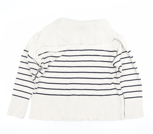 Womens UK Size 10 Zara Ivory Pullover Jumper