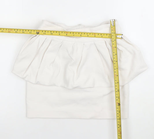 Womens UK Size XS Zara Bubble Hem Jersey Skirt