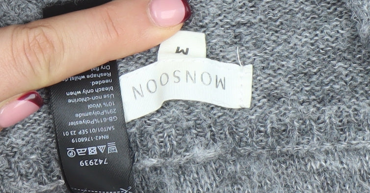 Womens UK Size M Monsoon Grey Pullover Jumper