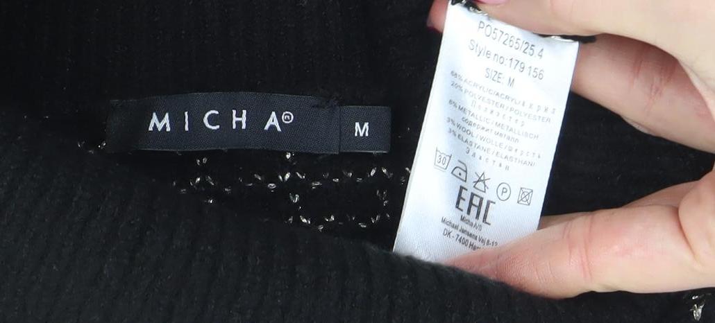 Womens UK Size M MICHA Black Pullover Jumper