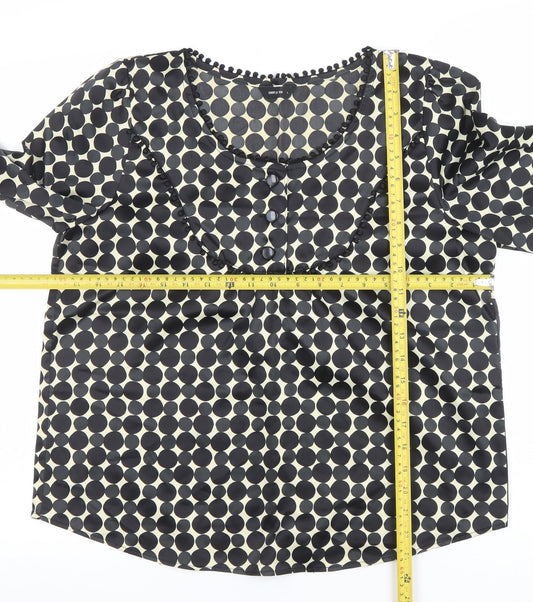 Womens UK Size L Comma Black Tunic Blouse