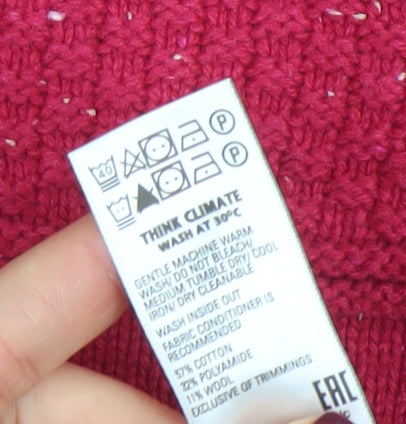 Womens UK Size 8 Marks and Spencer Pink Pullover Jumper