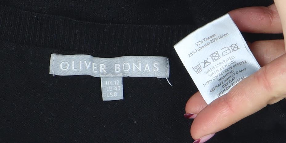 Womens UK Size 12 Oliver Bonas Black Pullover Jumper