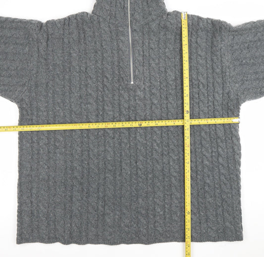 Womens UK Size S H&M Grey Full Zip Jumper