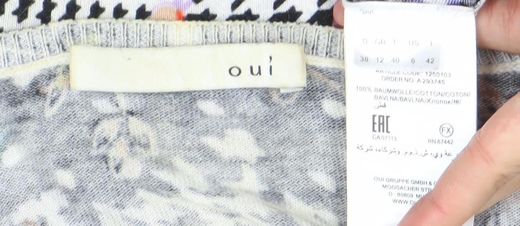 Womens UK Size 12 Oui Black Basic Blouse