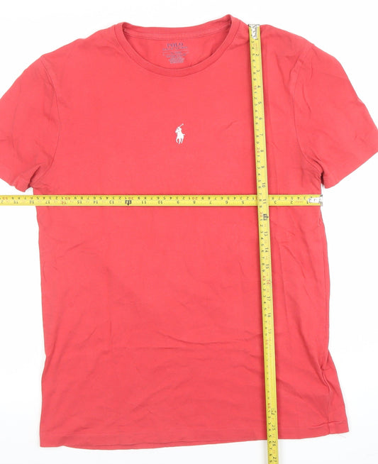 Mens UK Size M Ralph Lauren Red T-Shirt