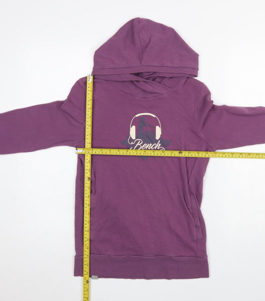 Womens UK Size XS Bench Purple Pullover Hoodie