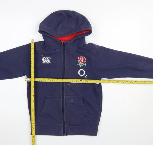 Boys UK Size 10 Years Canterbury Blue Full Zip Hoodie