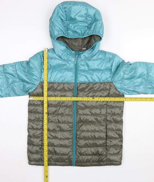 Boys UK Size 11-12 Years Uniqlo Multicoloured Puffer Jacket