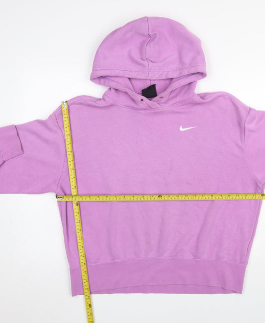 Womens UK Size M Nike Purple Pullover Hoodie