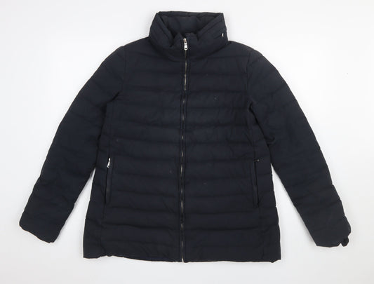 Womens UK Size 10 Zara Black Puffer Jacket