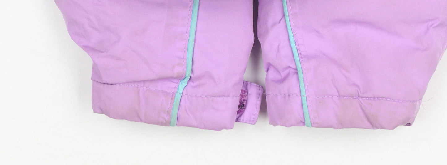 Girls UK Size 7-8 Years Crane Purple Ski Jacket