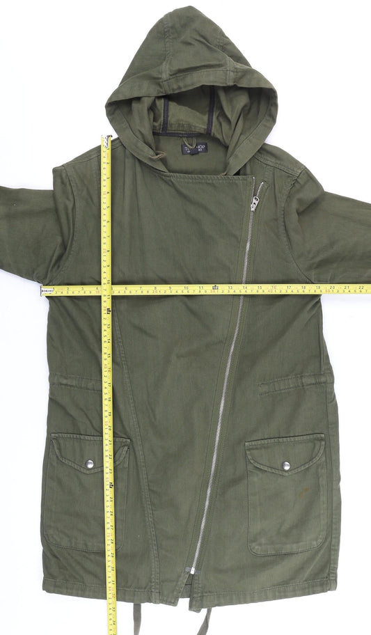Womens UK Size 8 Topshop Green Parka Coat