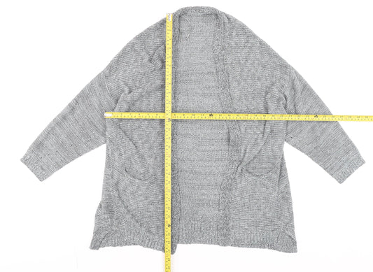 Womens UK Size S Mango Grey Cardigan Jumper