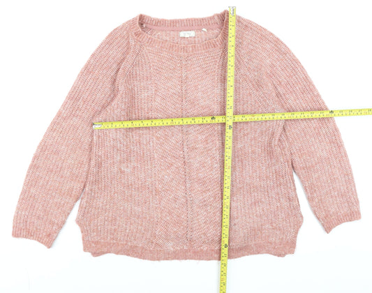 Womens UK Size 12 Fat Face Pink Pullover Jumper