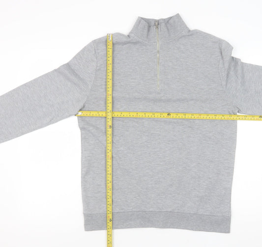 Mens UK Size M ASOS Grey 1/4 Zip Sweatshirt