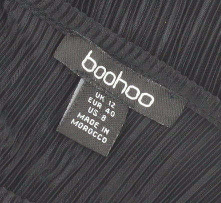 Womens UK Size 12 Boohoo One-Piece Black Jumpsuit