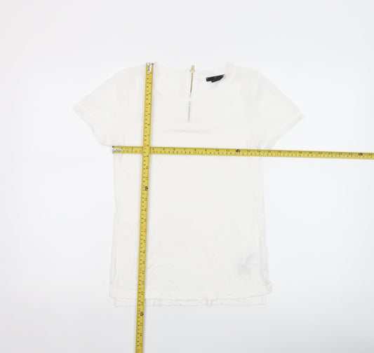 Womens UK Size XS H&M White Basic T-Shirt