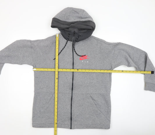 Mens UK Size M Nike Grey Full Zip Hoodie