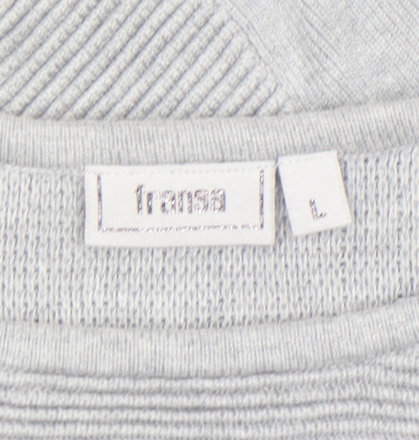 Womens UK Size L Fransa Grey Pullover Jumper