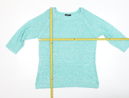 Womens UK Size M Bm Collection Green Pullover Jumper