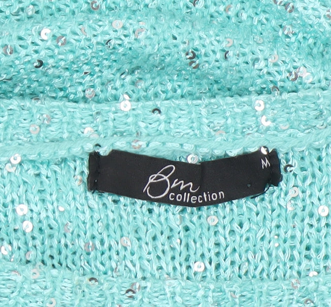 Womens UK Size M Bm Collection Green Pullover Jumper
