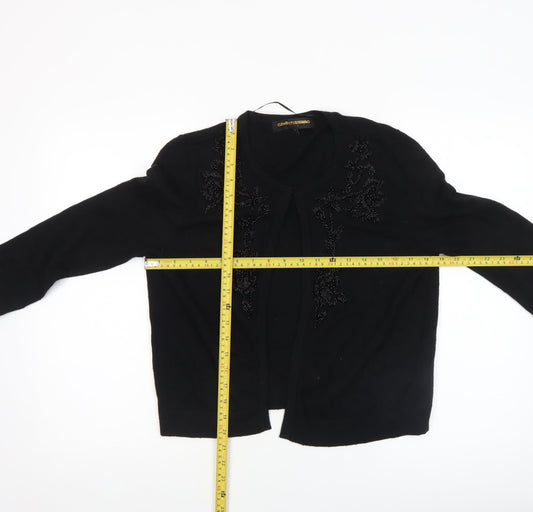 Womens UK Size XL Clements Ribeiro Black Cardigan Jumper