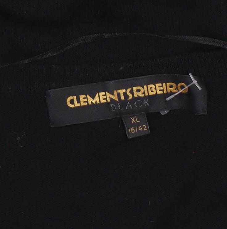 Womens UK Size XL Clements Ribeiro Black Cardigan Jumper