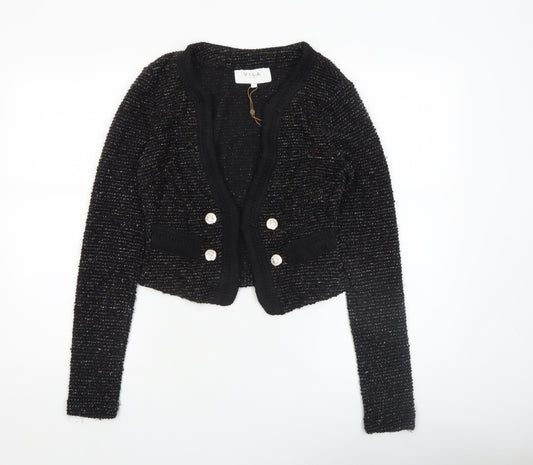 Womens UK Size S VILA Black Cardigan Jumper