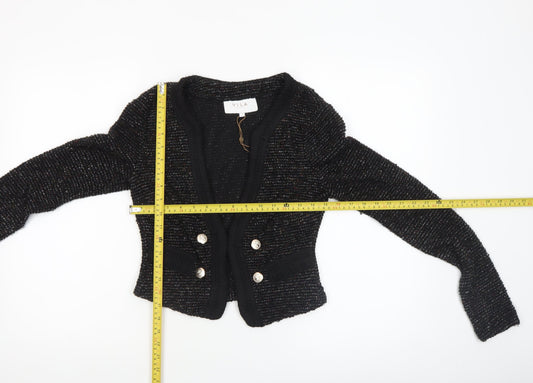 Womens UK Size S VILA Black Cardigan Jumper