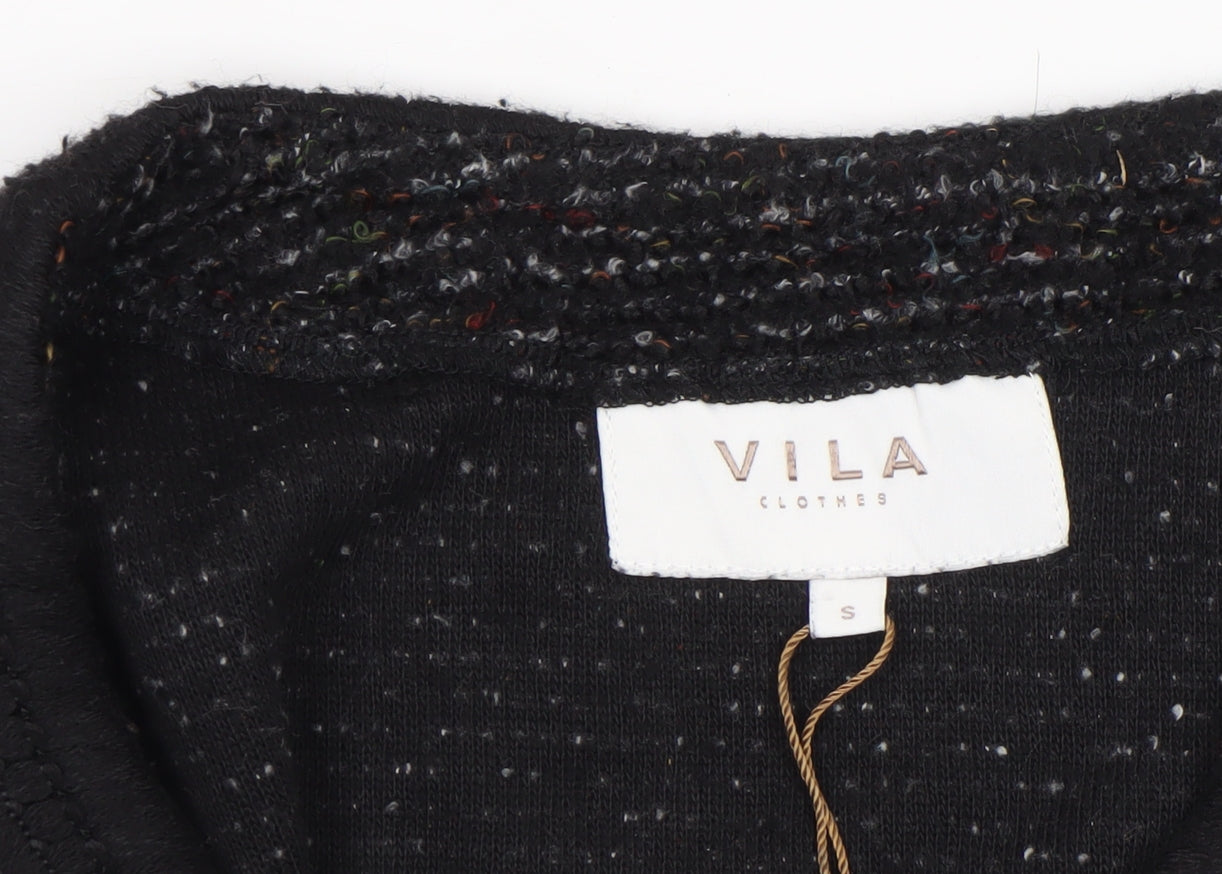 Womens UK Size S VILA Black Cardigan Jumper