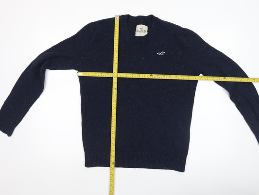 Mens UK Size S Hollister Blue Pullover Jumper