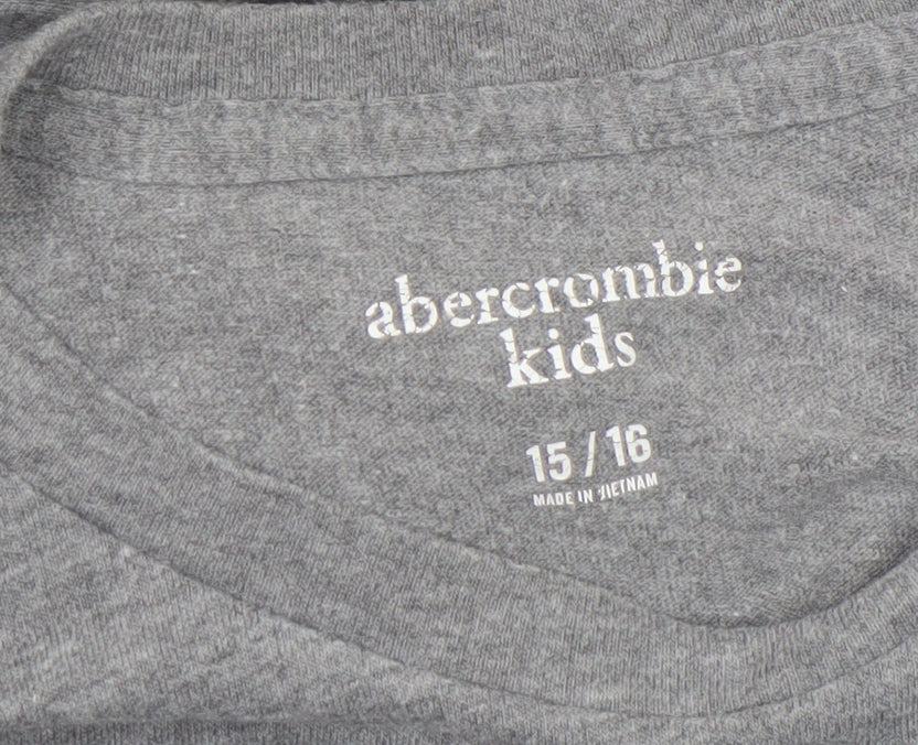 Boys UK Size 15-16 Years abercrombie kids Grey Basic T-Shirt