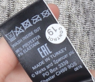 Womens UK Size 10 Marks and Spencer Grey Tunic Blouse