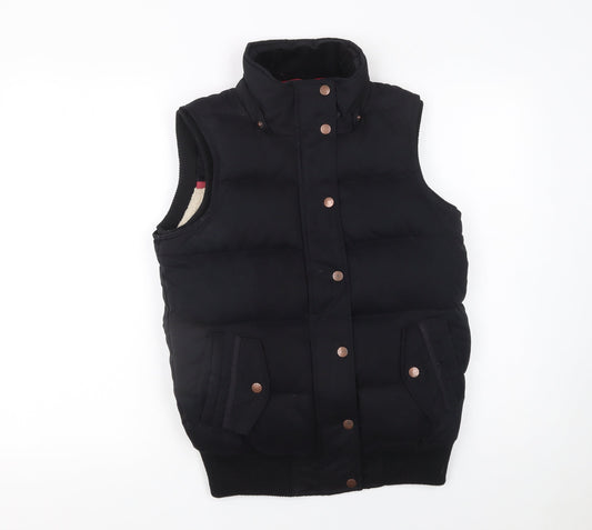 Womens UK Size 8 Fat Face Black Puffer Jacket