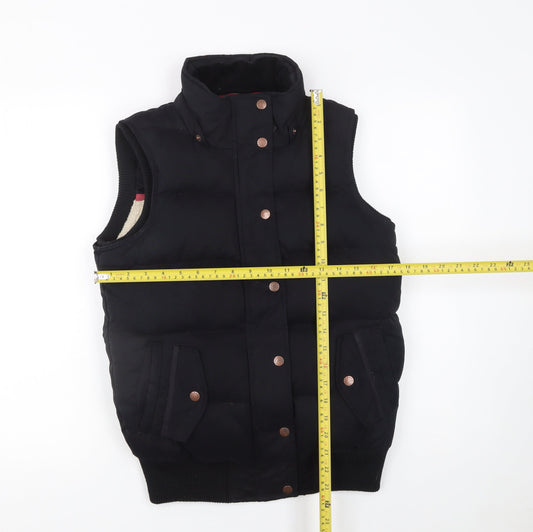 Womens UK Size 8 Fat Face Black Puffer Jacket